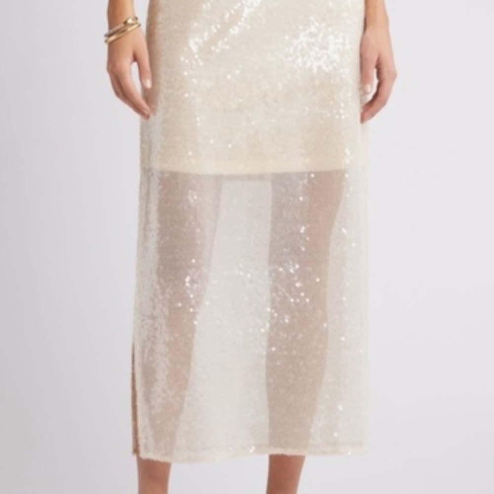 Open Edit sequin midi skirt